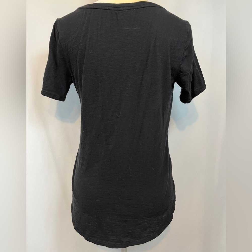 Loft Black Short Sleeve Top Size Small - Picture 6 of 7
